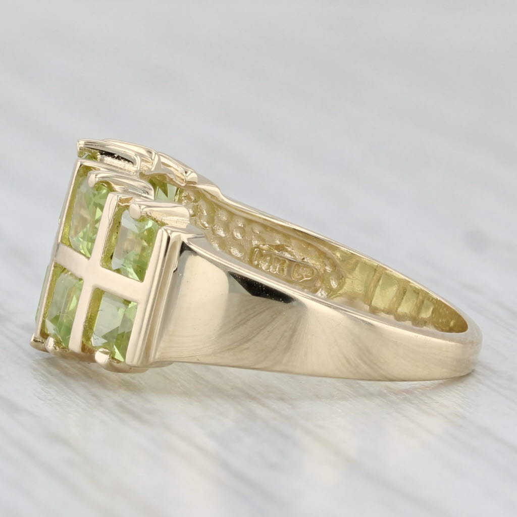 Light Gray 2.44ctw Peridot Ring 14k Yellow Gold Size 6 Cocktail