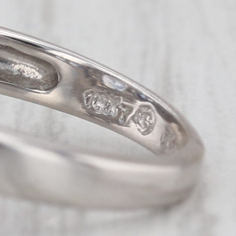 3.88ctw Blue Sapphire Diamond Halo Ring 18k White Gold Size 6 Cocktail