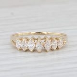 Light Gray 0.36ctw Tiered Marquise Diamond Ring 14k Yellow Gold Size 8.5 Stackable