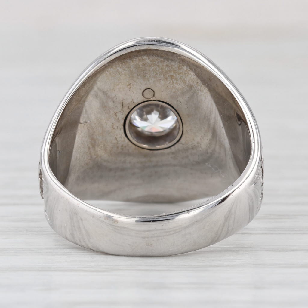 Antique Masonic Scottish Rite Ring 14k Gold Cubic Zirconia Shriners 32nd Degree