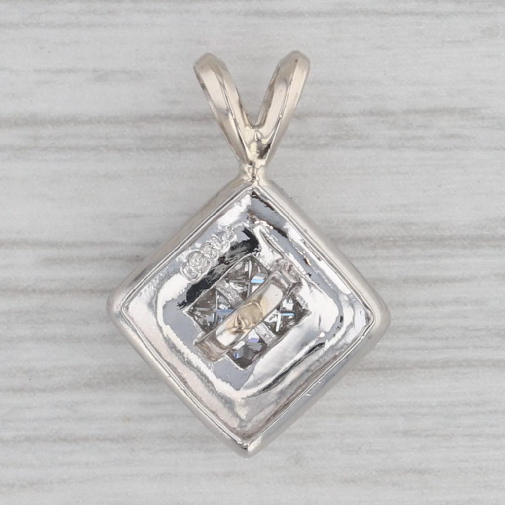 Gray 0.12ctw Diamond Pendant 950 Platinum Small Drop