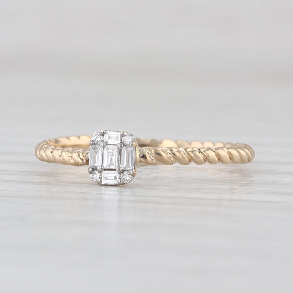 0.10ctw Diamond Ring 14k Yellow Gold Size 7.25 Promise