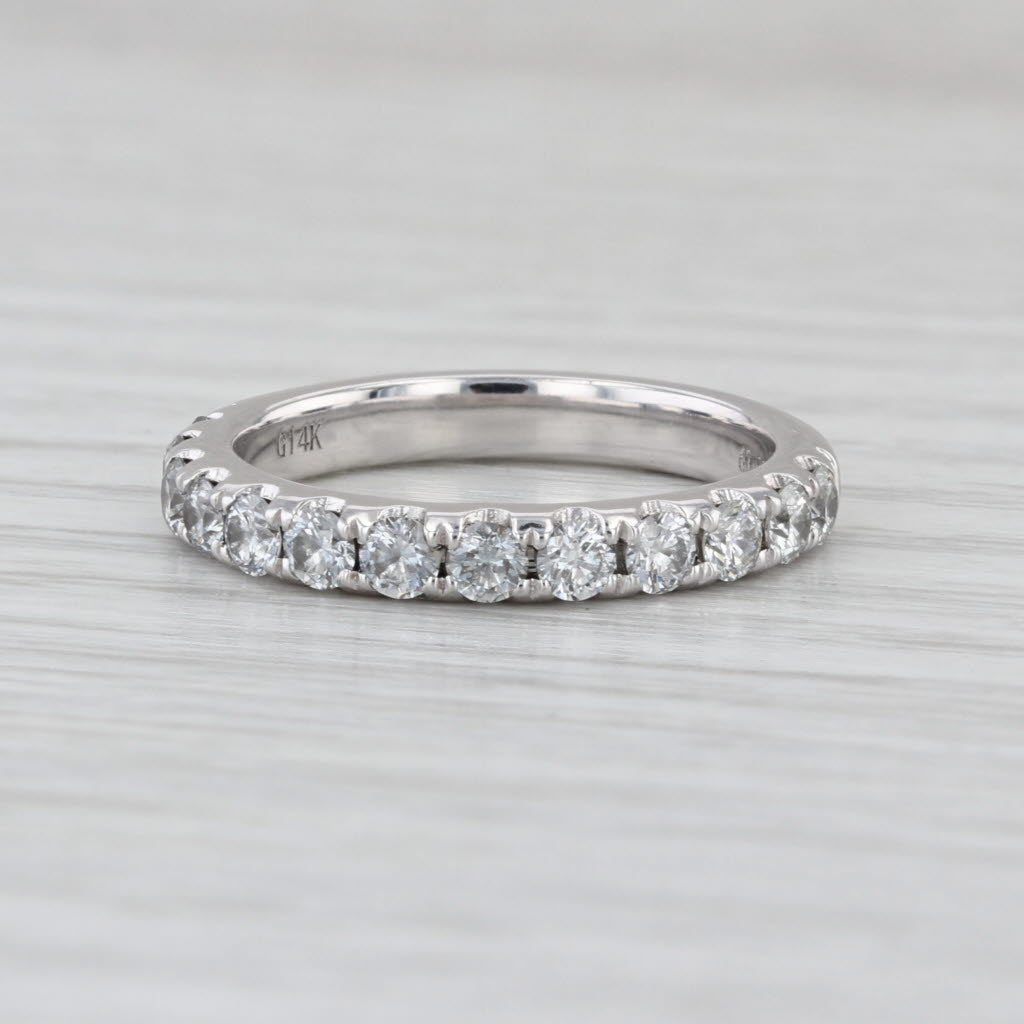 New 0.85ctw Diamond Wedding Band 14k Gold Anniversary Ring Size 6.5 Stackable