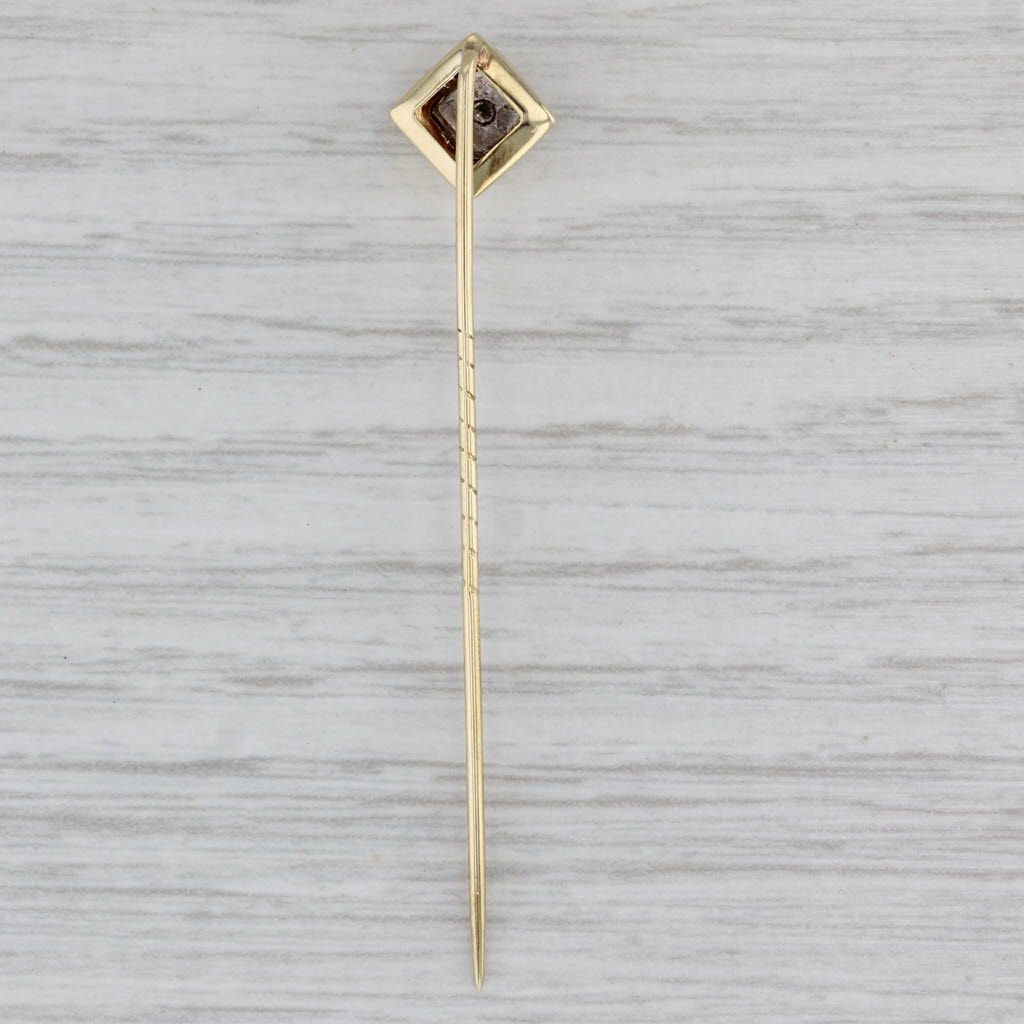 Gray Vintage Diamond Stickpin 14k Yellow Gold