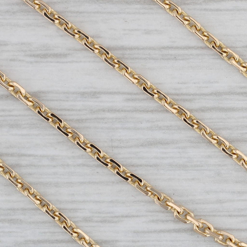 18.5" 1.4mm Cable Chain Necklace 14k Yellow Gold Lobster Clasp