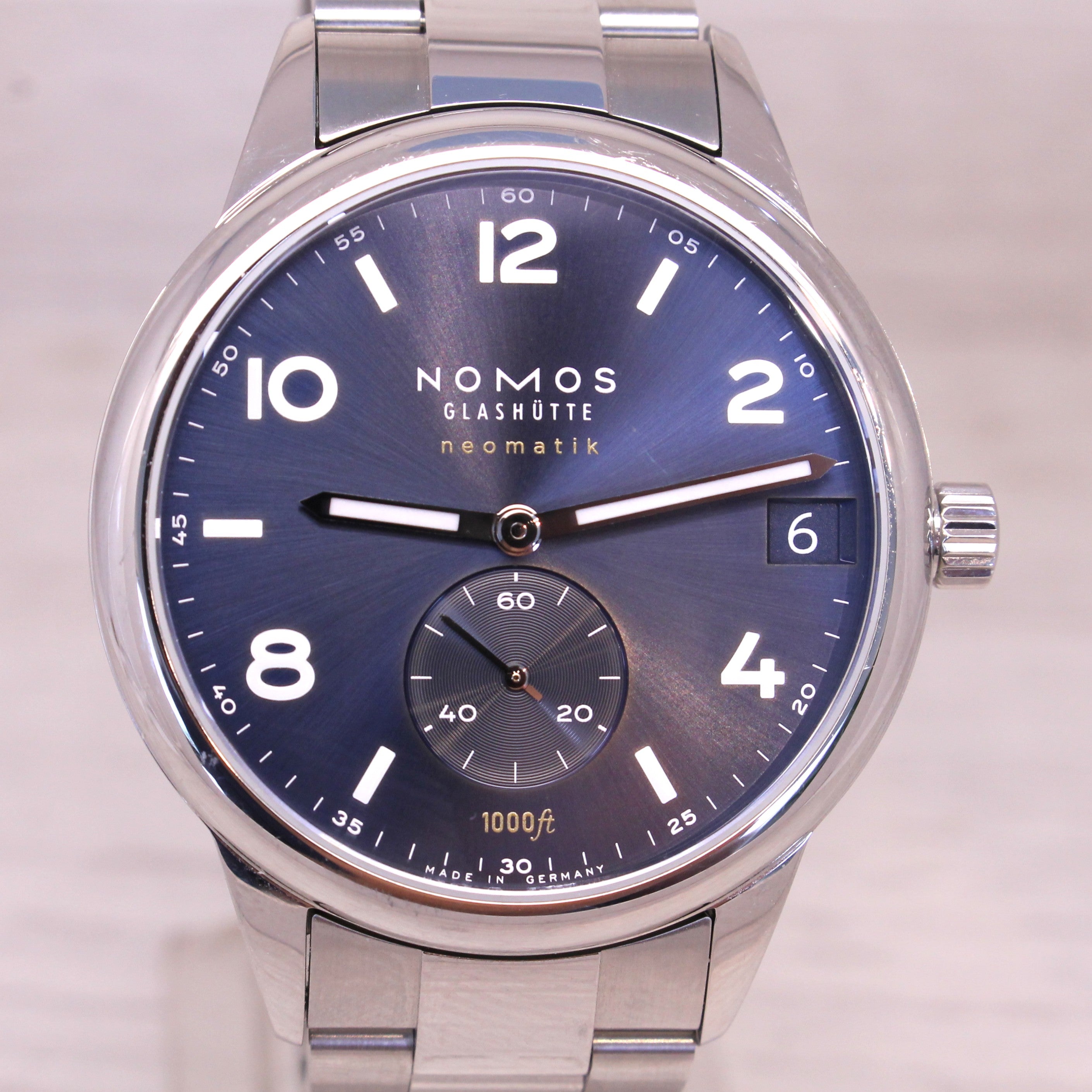 Nomos Glashutte Club Sport Neomatik 42 Mens Steel Automatic Watch w Bracelet Box