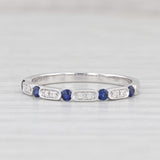 Light Gray New 0.21ctw Diamond Sapphire Stackable Ring 14k White Gold Sz 6.75 Wedding Band