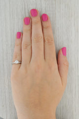 Tan 0.85ctw Round Diamond Engagement Ring 900 Platinum Size 5.5