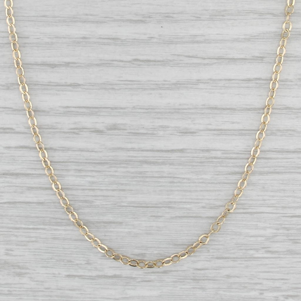17" 1.8mm Cable Chain Necklace 14k Yellow Gold