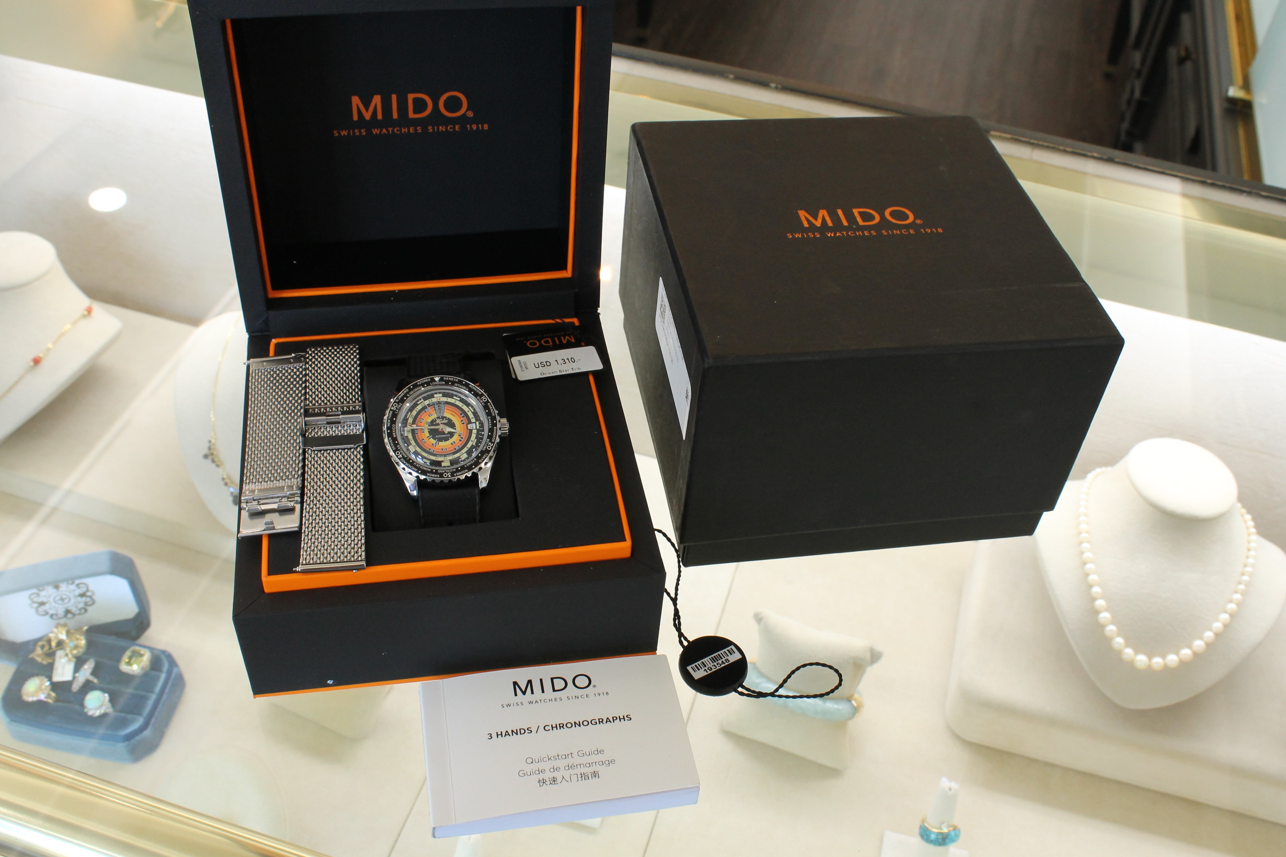 Mido Ocean Star Decompression World Timer Mens 40mm Steel Divers Watch