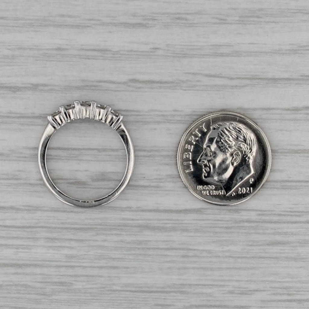 0.50ctw Diamond Wedding Band Platinum Stackable Ring Size 4.25 Anniversary