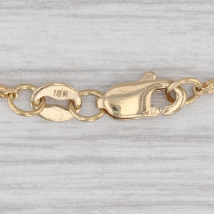 Tube Chain Necklace 18k Yellow Gold 16" 1.2mm