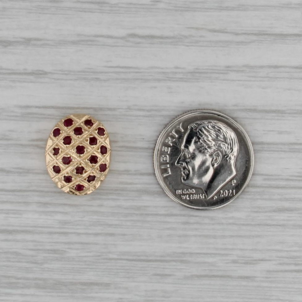 Goldman Kolber 0.36ctw Ruby Slide Bracelet Charm 14k Yellow Gold Vintage