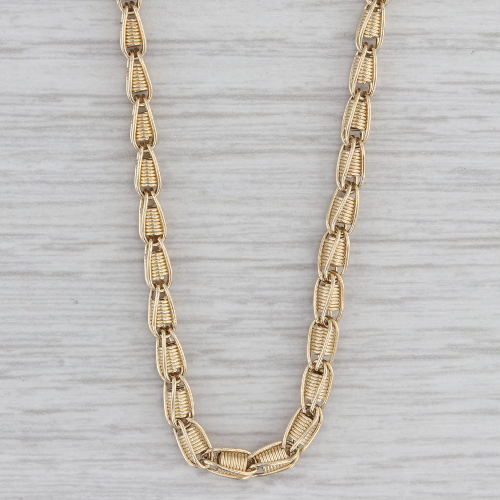 Gray 18" 2.8mm Coil Chain Necklace 14k Yellow Gold