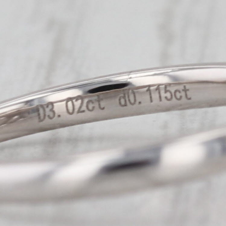 New IGI 3.14ctw Round Lab Grown Diamond Engagement Ring 14k White Gold Size 6.5