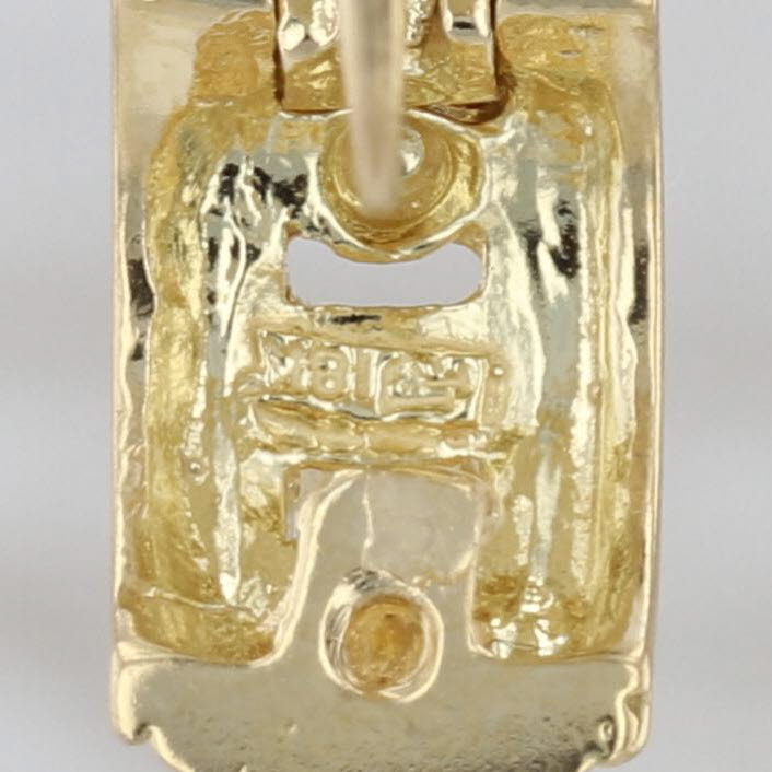 Penny Preville 0.58ctw Diamond Hoop Huggie Earrings 18k Yellow Gold Round Hoops