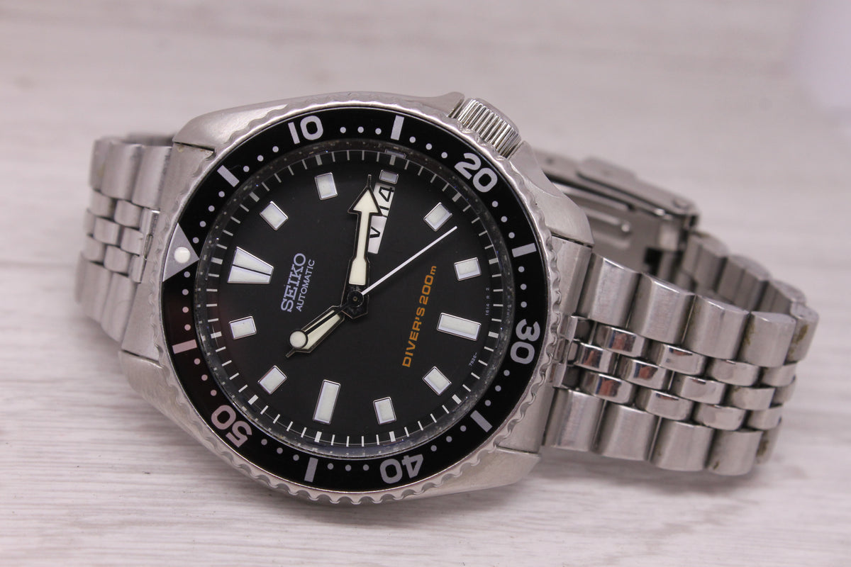 Seiko Divers Automatic 200m Watch Date Stainless Steel Diver7S26-0020 SKX