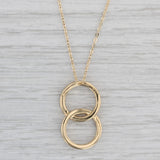 New 0.44ctw Diamond Eternity Circles Pendant Necklace 14k Gold 18" Cable Chain