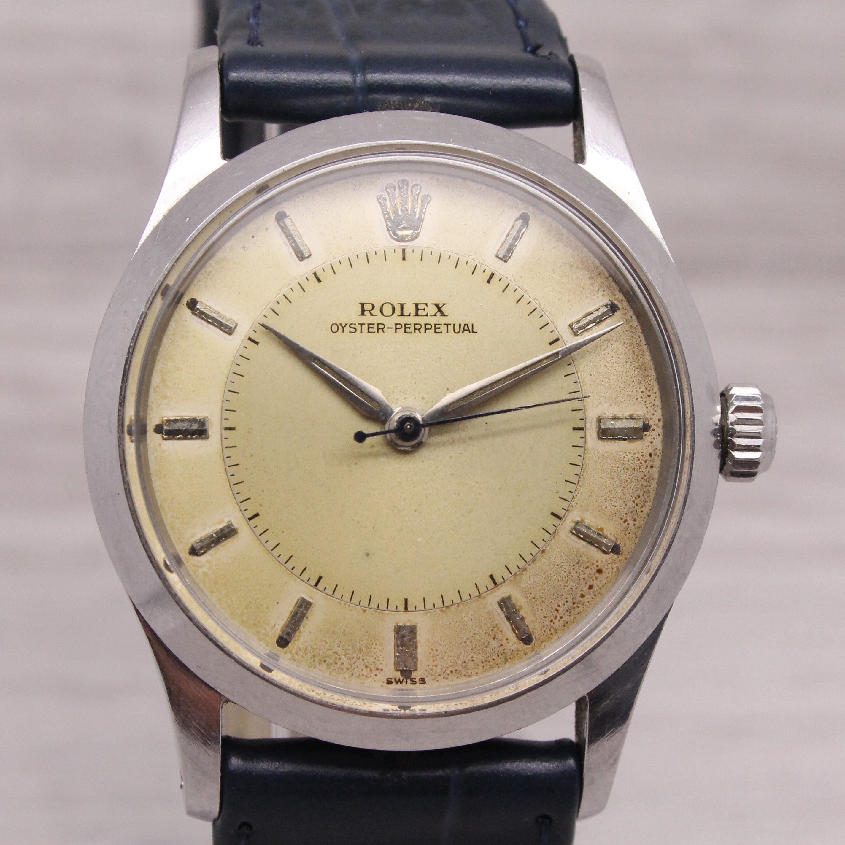 Dark Gray Vintage 1957 Rolex 6532 Oyster Perpetual Mens Automatic Watch 1030 ORIGINAL