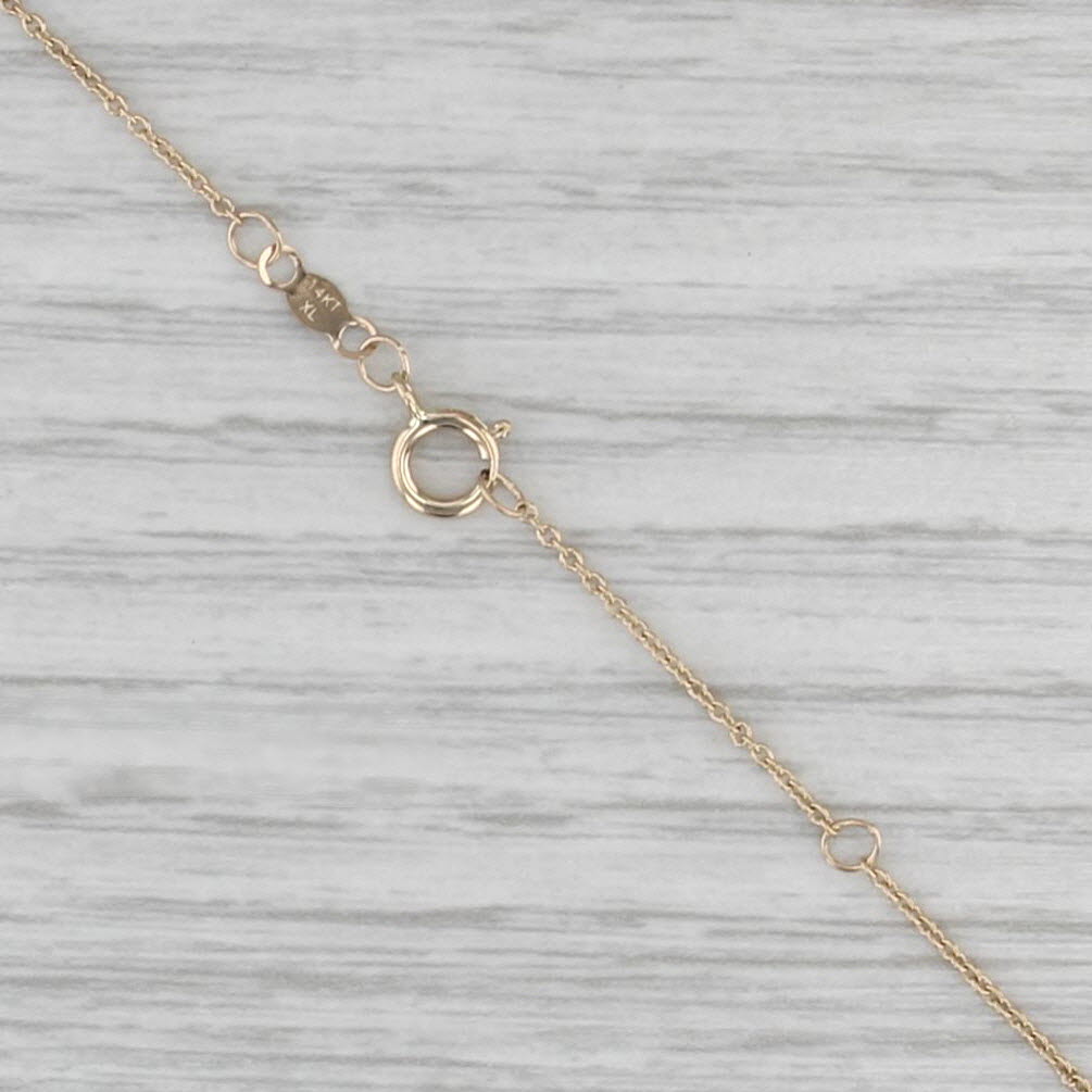 0.25ctw Diamond Infinity Knot Pendant Necklace 14k Gold 17-18" Cable Chain