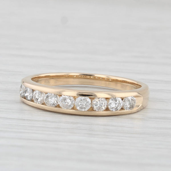 0.45ctw Damond Wedding Band 14k Yellow Gold Size 6 Stackable Ring