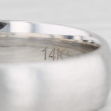 Light Gray Brushed Gold Wedding Band 14k White Gold Men's Size 12-12.25 Ring
