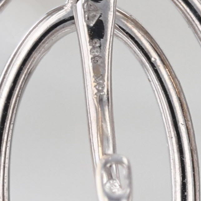 0.30ctw Diamond Oval Drops Hoop Earrings 14k White Gold Snap Top Hoops