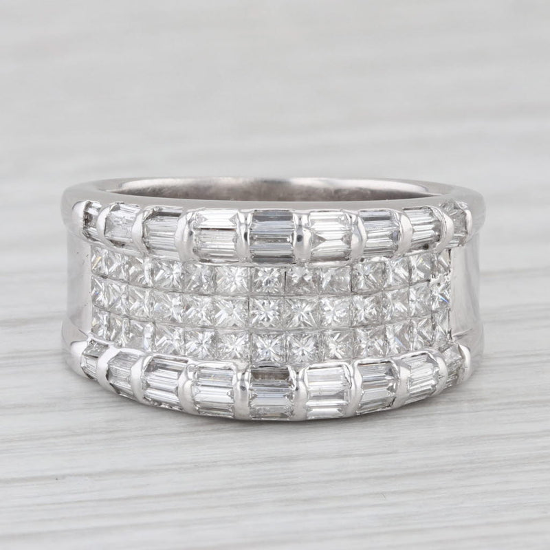 2.04ctw Diamond 18k White Gold Band Size 6.75 Ring