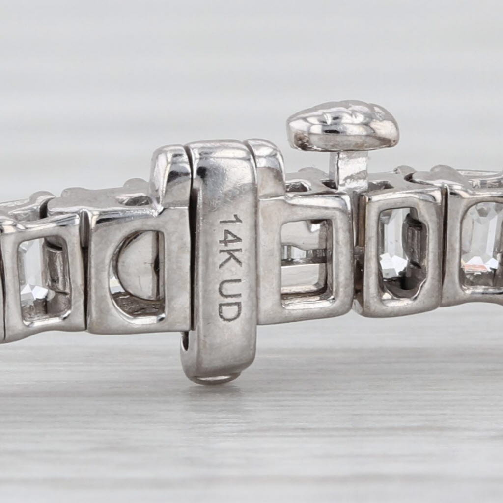 12.40ctw Diamond Tennis Bracelet 14k White Gold 7" 4mm