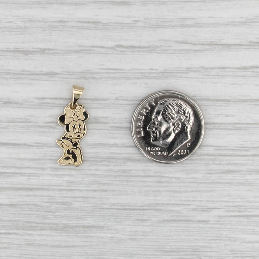 Minnie Mouse Pendant 10k Gold Disney Cartoon Collectible Keepsake Charm