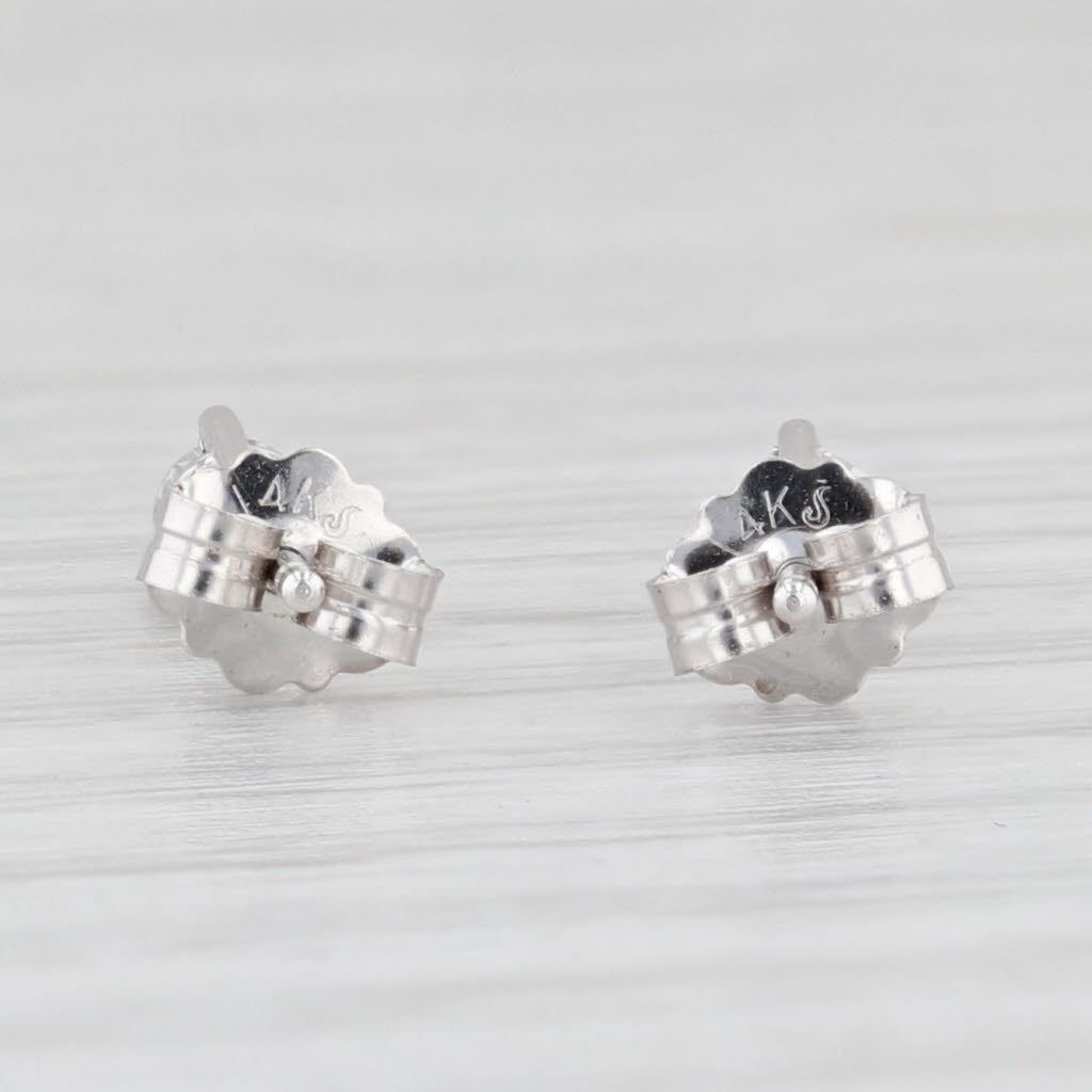 Light Gray New Diamond 0.20ctw Stud Earrings 14k White Gold Round Solitaire Studs