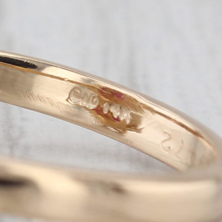 1.40ctw Ruby Diamond Halo Ring 14k Yellow Gold Size 6.75