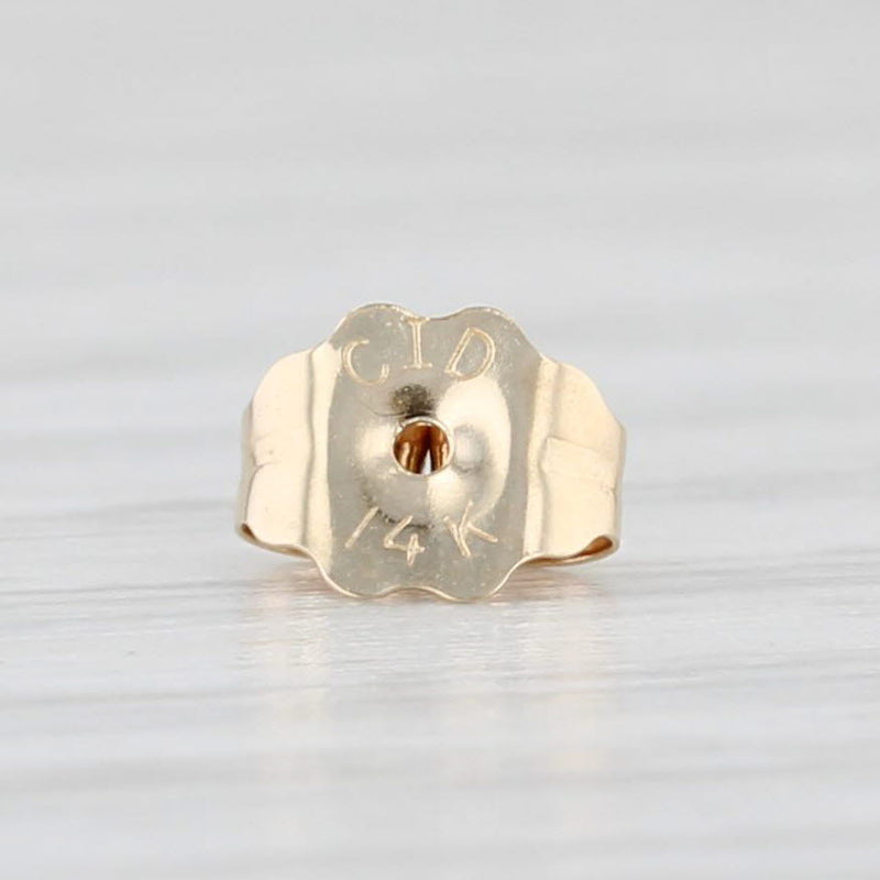 Light Gray 0.75ctw Tanzanite Diamond Stud Earrings 14k Yellow Gold