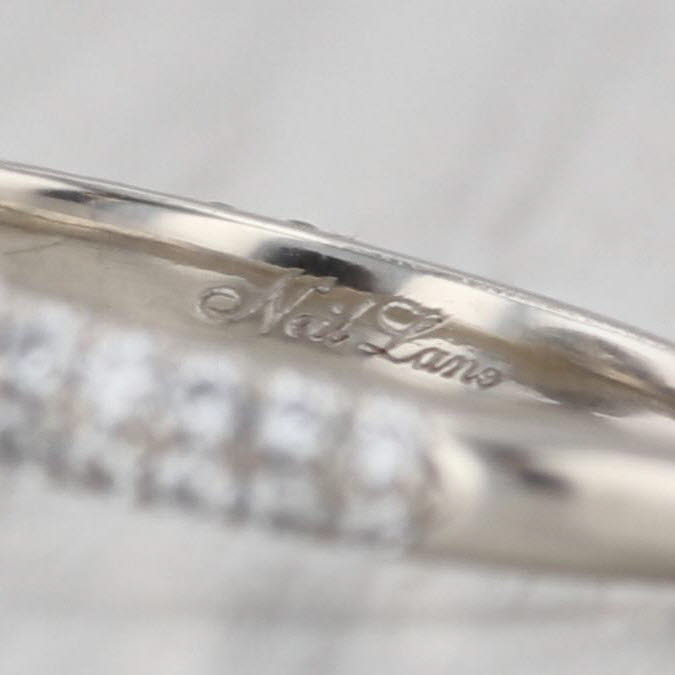 Neil Lane 1.37ctw Round Diamond Halo Engagement Ring 14k White Gold Size 7
