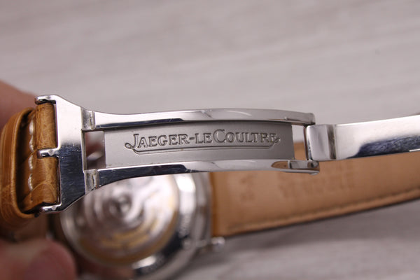 Jaeger LeCoultre Reserve de Marche Mens 37mm Steel Automatic Watch 140.8.93.S