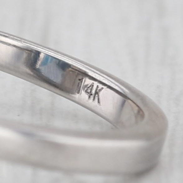 7.24ctw London Blue Topaz Diamond Halo Ring 14k White Gold Size 7.25