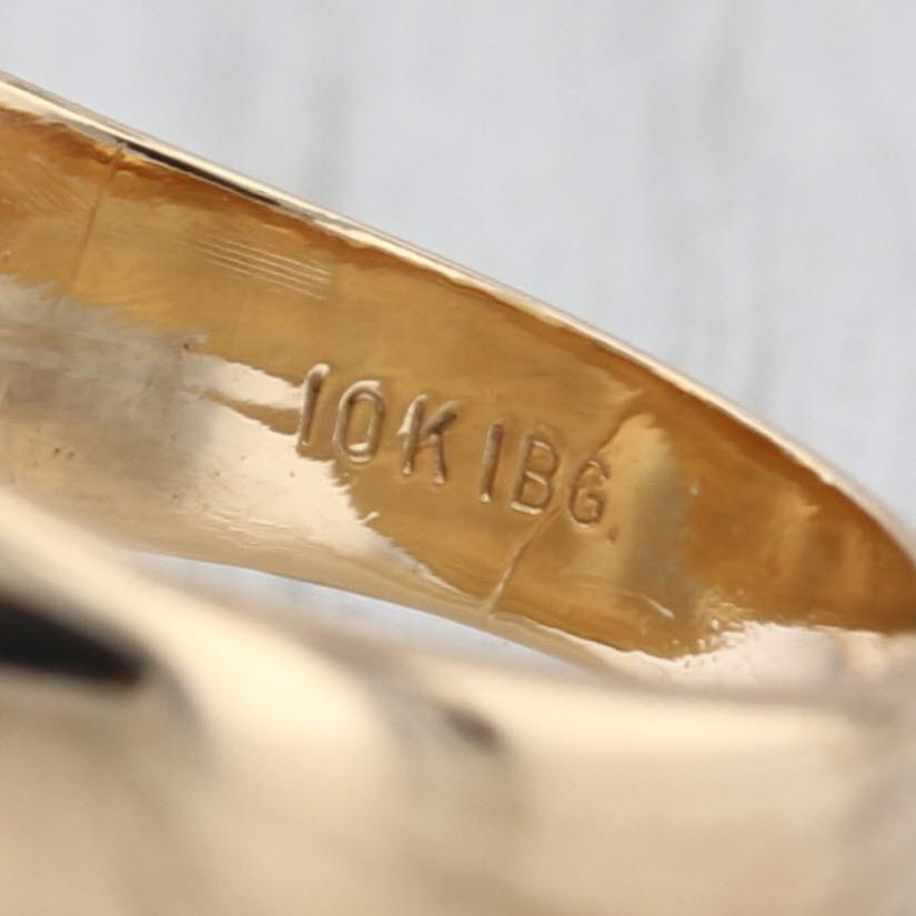 Masonic Blue Lodge Square Compass Signet Ring 10k Gold Lab Created Ruby