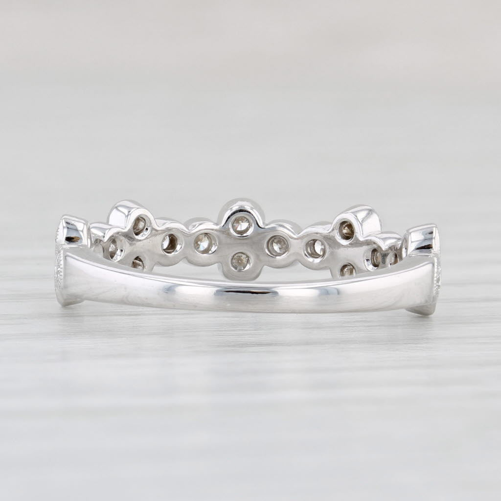 Light Gray New Beverley K 0.47ctw Diamond Ring 14k White Gold Wedding Stackable Band