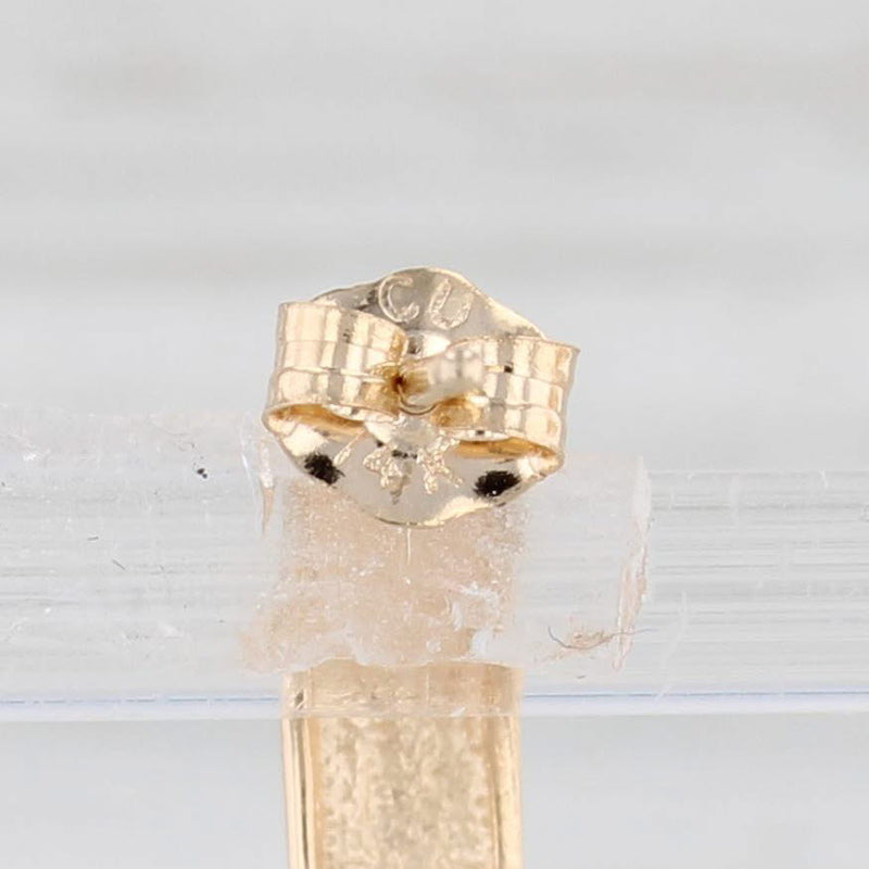 Light Gray 0.80ctw Lab Created Emerald Diamond Teardrop Dangle Half Hoop Earrings 14k Gold