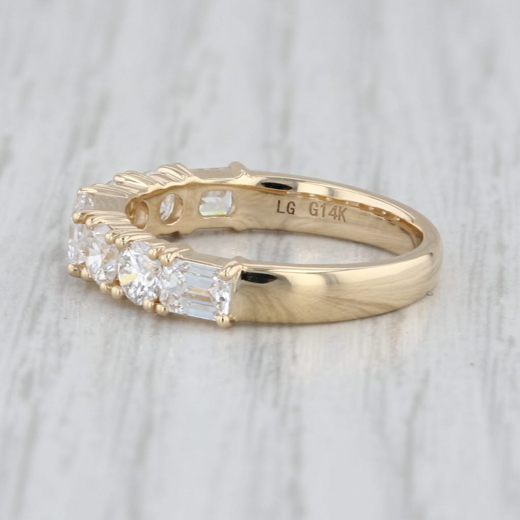 New 1.67ctw Lab Grown Diamond Wedding Band 14k Yellow Gold Stackable Ring
