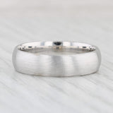 Light Gray Brushed Gold Wedding Band 14k White Gold Men's Size 12-12.25 Ring