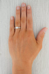 Gray 0.93ctw Round Diamond Engagement Ring Palladium Size 6.75 Solitaire w/ Accents