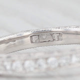 New Tacori Round Cubic Zirconia Engagement Ring Platinum Eternity Band Size 6.75