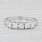 0.49ctw Diamond Ring 14k White Gold Size 6.25 Wedding Band Stackable