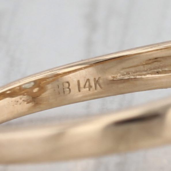 0.31ct Lab Created Spinel Ring 14k Yellow Gold Size 6.25 Round Solitaire