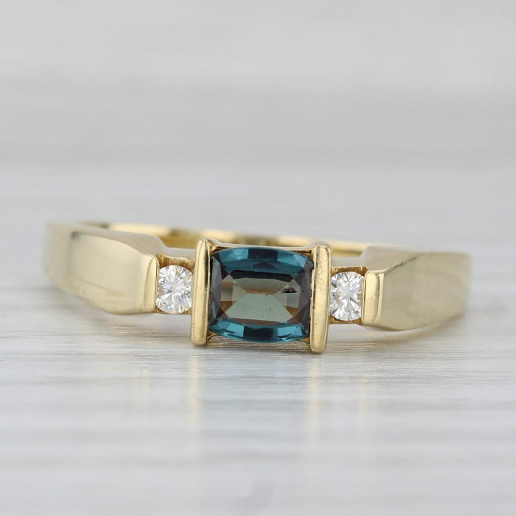 Gray 0.48ctw Alexandrite Diamond Ring 18k Yellow Gold Size 7 Stackable