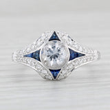 Light Gray New Beverley K Sapphire Diamond Semi Mount Engagement Ring 18k Gold Size 6.5