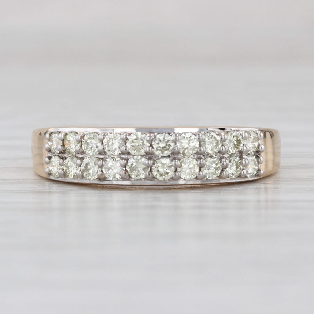 0.50ctw Diamond Wedding Band 18k Yellow Gold Stackable Ring Size 6 COA Tomas Rae
