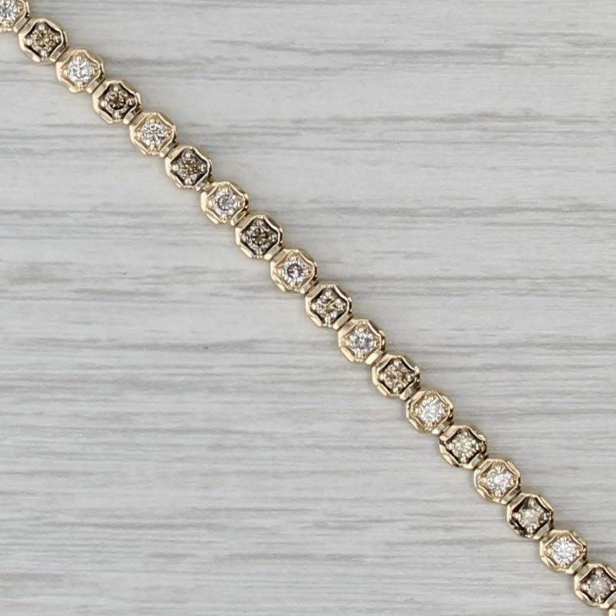 Le Vian 1.80ctw Champagne Diamond Tennis Bracelet 14k Yellow Gold 7.25" 4mm