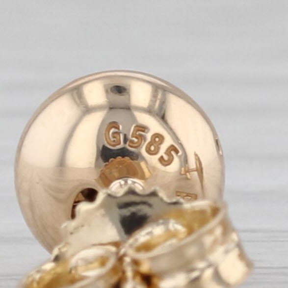 0.15ctw Cubic Zirconia Cluster Stud Earrings 14k Yellow Gold Small Round Studs